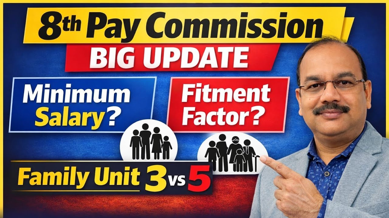 8th Pay Commission Minimum Salary | Fitment Factor | 3 or 5 Family Units | MA Classes