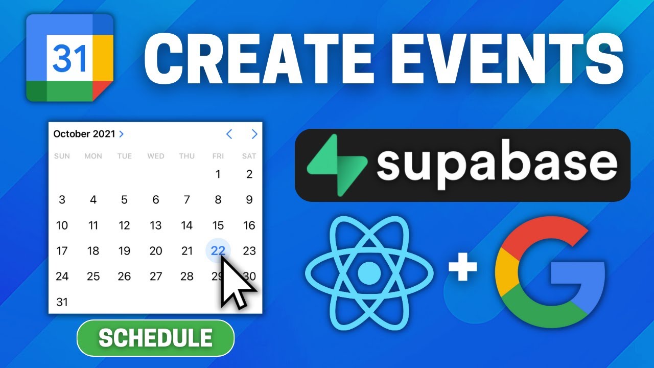 Create Calendar Events in React With Google Calendar API and Supabase