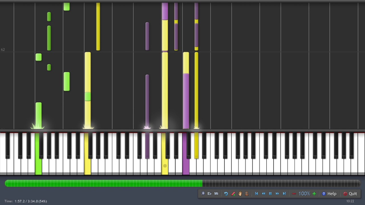 Fiction Factory-(Feels Like) Heaven (In Synthesia the Piano Learning Software)
