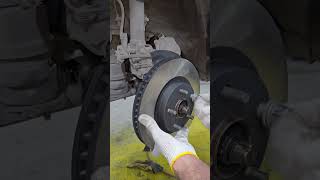 Toyota camry front brake service install new brake pads and rotor #automotive #diy #mechanic #garage