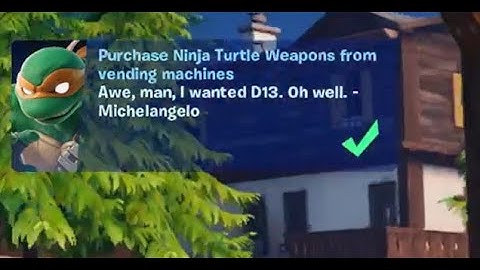 Fortnite - Purchase Ninja Turtle Weapon from vending machines - Chapter 5 Season 1