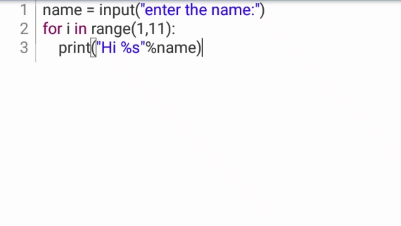 name repeat method python - YouTube