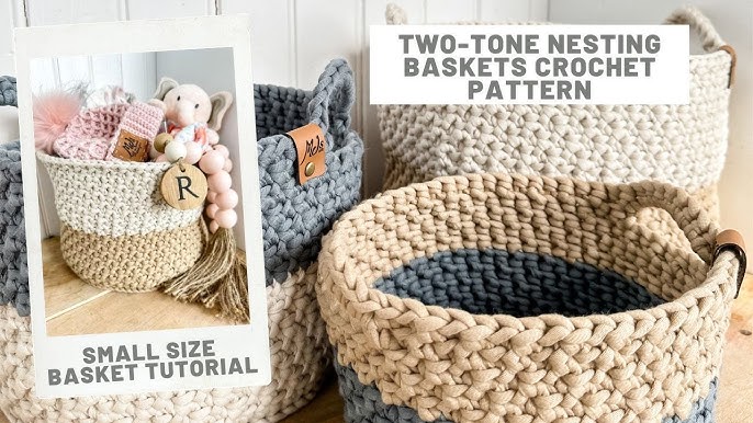 Spikes Yarn Basket Free Crochet Pattern