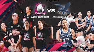 Ateneo Lady Eagles vs Akari Power Chargers in University of Saint La Salle Bacolod Set 1