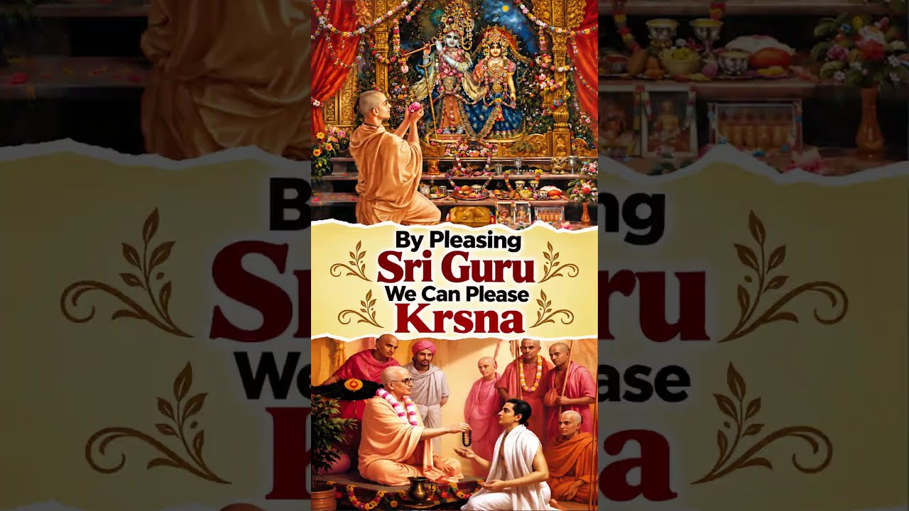 By Pleasing Sri Guru We Can Please Krsna #krishna #srilaprabhupada #prabhupada #iskcon