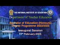 Bachelor of education honours degree programme 202225