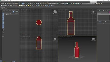 3D Lecture Bottle wine with label 3DSMax - Part 1