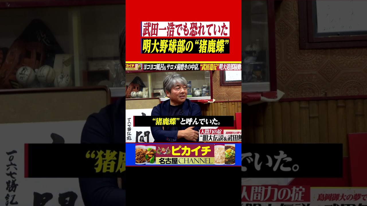 武田一浩でも恐れた明大野球部の“猪鹿蝶”。#shorts #山本昌 #プロ野球 #中日ドラゴンズ #武田一浩 #紀藤真琴 #広島東洋カープ #読売ジャイアンツ