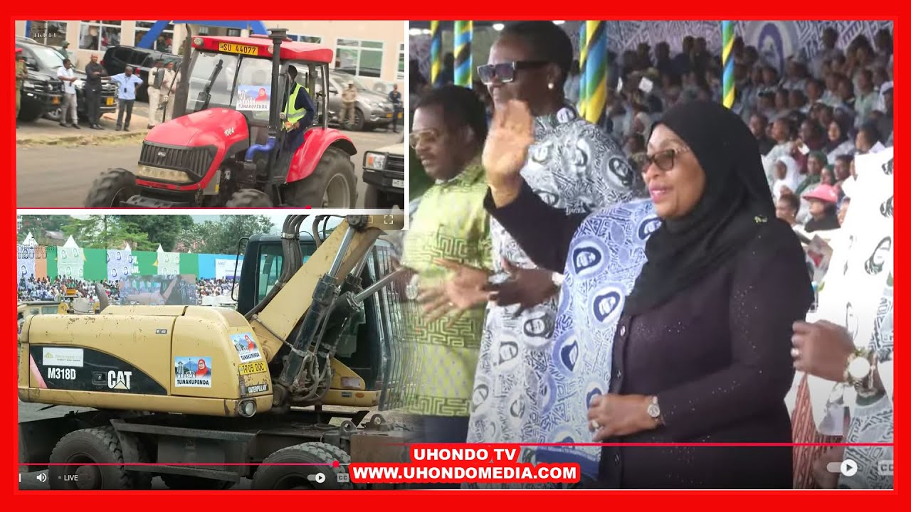 KUFURU YA MWANAMKE ANAEENDESHA MTAMBO MKUBWA AMSIMAMISHA RAIS SAMIA NA SPIKA DKT. TULIA/ MAAJABU