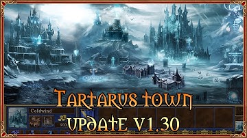 Tartarus town update with new town screen, Ice Cave terrain and spells (VCMI)