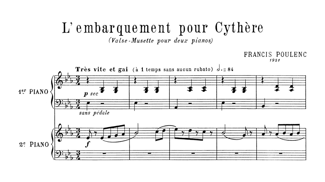 L'Embarquement pour Cythère 楽譜 【楽譜】シテール島への船出 - L