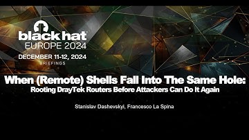 When (Remote) Shells Fall Into The Same Hole: Rooting DrayTek Routers Before Attackers Can