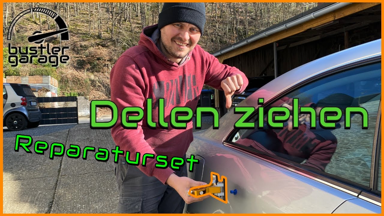 Dellen ziehen - Beulendoktor entfernt Dellen mit einem China Dellen Reparaturset - BustlerGarage