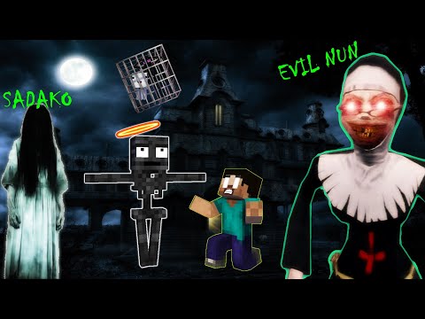 Monster School :  Sadako and Evil Nun Horror Game - Minecraft Animation