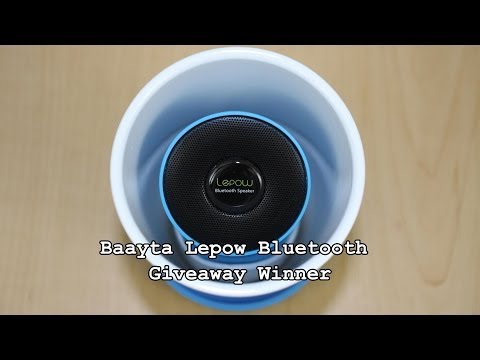 Baayta Lepow Modre Bluetooth speaker Giveaway winner