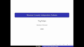 Maximal Linearly Independent Subsets