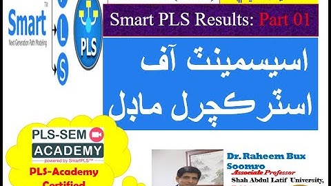 Smart PLS-SEM: Lecture 15 Assessing Results of Structural Model Part-I (ھي وڊيو  سنڌي زبان ۾ آھي)