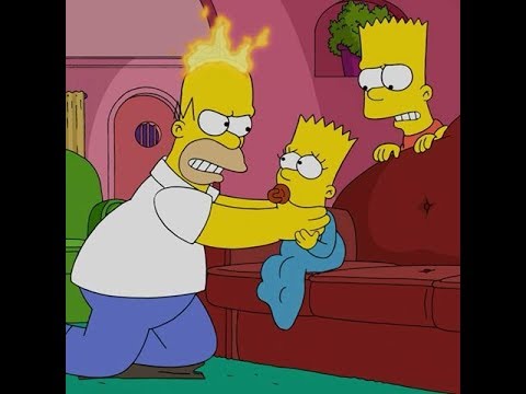 The Simpsons Strangles Bart