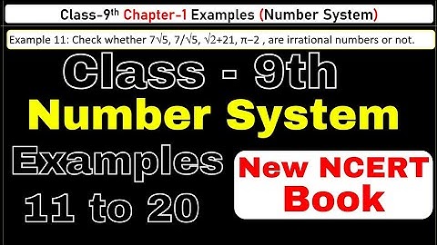 Example 11 to 20 Chapter 1 (Number System) Class 9th | NCERT Examples Class 9 Chapter 1