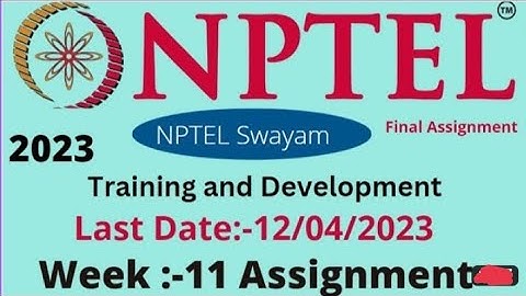 Training and development//week 11// Assignment Solution// NPTEL// @sitvibessitamarhi6512