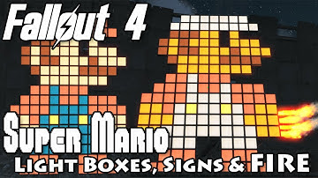 Fallout 4: Super Mario Billboard Sign! (With special function) | Settlement & LightBoxes