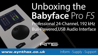 RME Babyface Pro FS Video – Unboxing RME’s latest professional mobile audio interface