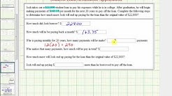 Ex: Determine the Total Cost of a Loan Given Loan Amount and Payments 