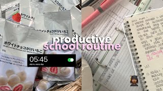 💬5AM SCHOOL Vlog: realistic stressful school day, preparing for finals, productive student grind