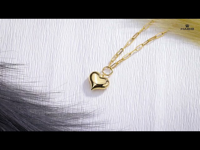 HABIB Amore Oro Italia 916 Heart-shaped Pendant Necklace class=