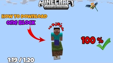 How to Download One Block Survival World in Minecraft 1.19 / 1.20 | Minecraft One Block Map
