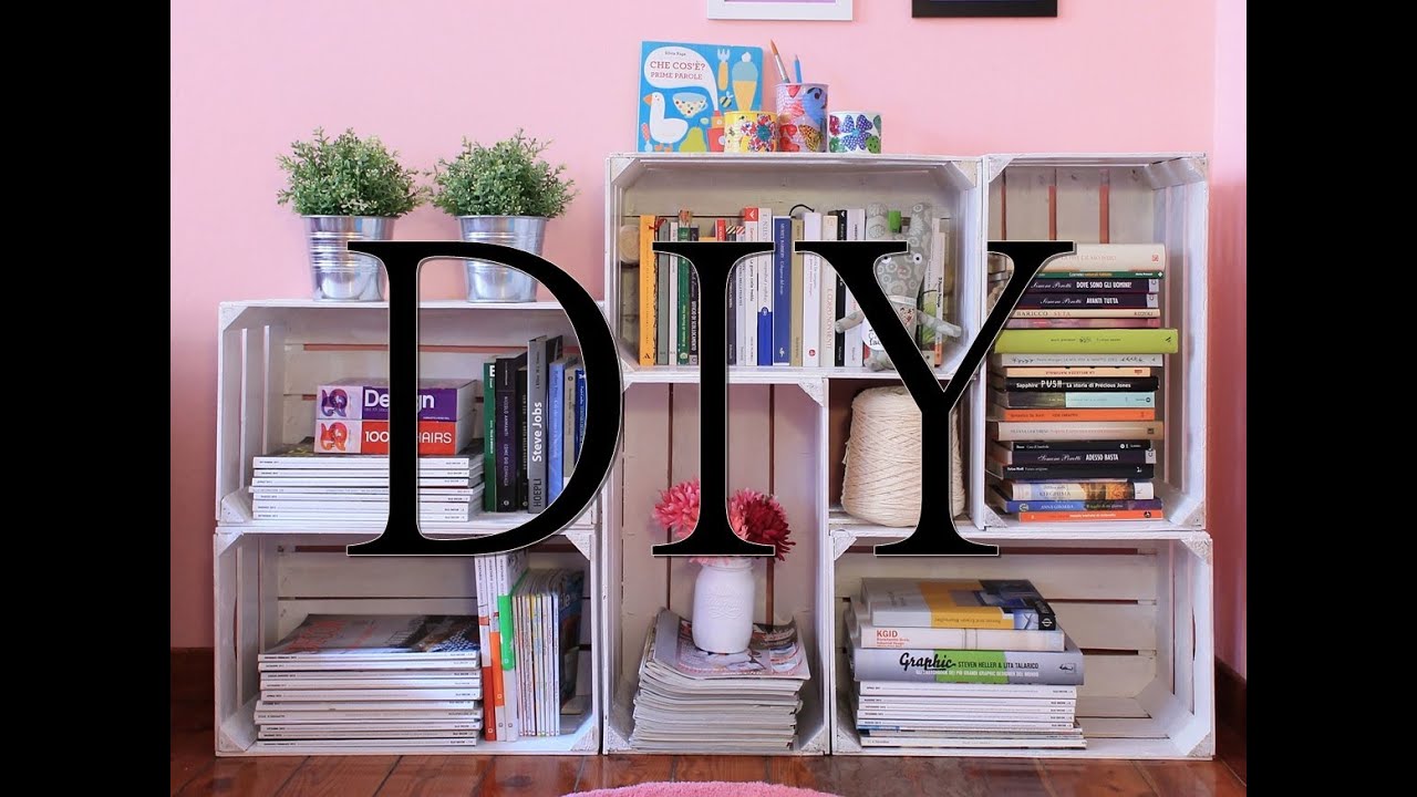 Diy: tutorial come creare una libreria fai da te con le cassette ... Separè con betulle