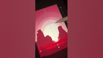 DRAWING DESERT LANDSCAPE IN PROCREATE   / INSPIRED @Designical | AARAV G ARTS #shorts