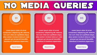 No Media Queries Responsive CSS Cards
