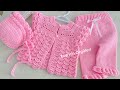Crochet Pink Candy Baby Vest /Tığ işi Pembe Şeker Bebek Yeleği /6-12 ay