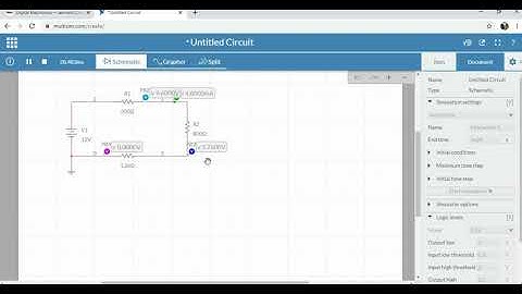 Multisim Online Calculating Voltage Drop across each resistor in a series circuit