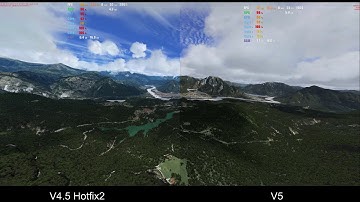 Benchmark: Performance Comparison Prepar3D v4.5 vs v5 with large custom photoscenery and autogen.