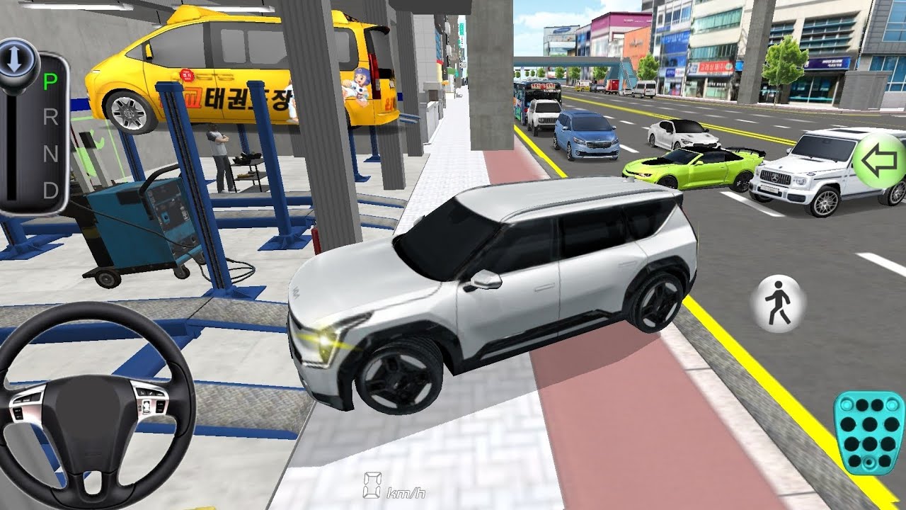 Brand New Kia EV9 Electric SUV Car In Auto Repair Shop - 3d Driving Class android game 