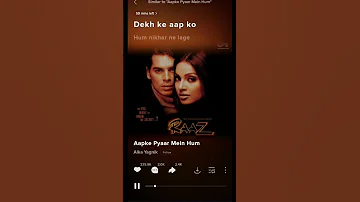 Aapke Pyaar Mein Hum || Raaz Movie Song || 90s Evergreen Song || #shorts #shortvideo