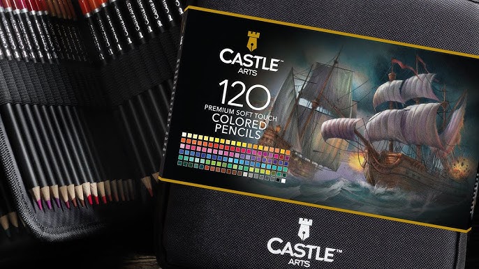 Castle Arts Metallic Pencils - test and comparison to Derwent metallic  colored pencils 