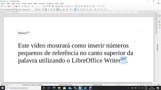 Como Inserir Numero Pequeno de Referencia em Cima da Palavra no