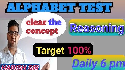 REASONING ALPHABET TEST part -1 For-SSC GD, SSC MTS,SI, RAILWAY GROUP D, NTPC,RAS,VDO #TOPOFFICERS