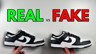 REAL VS FAKE! NIKE DUNK PANDA UPDATED SNEAKER COMPARISON! Resimi