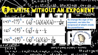 Evaluating an expression with a negative exponent: negative integer base ￼