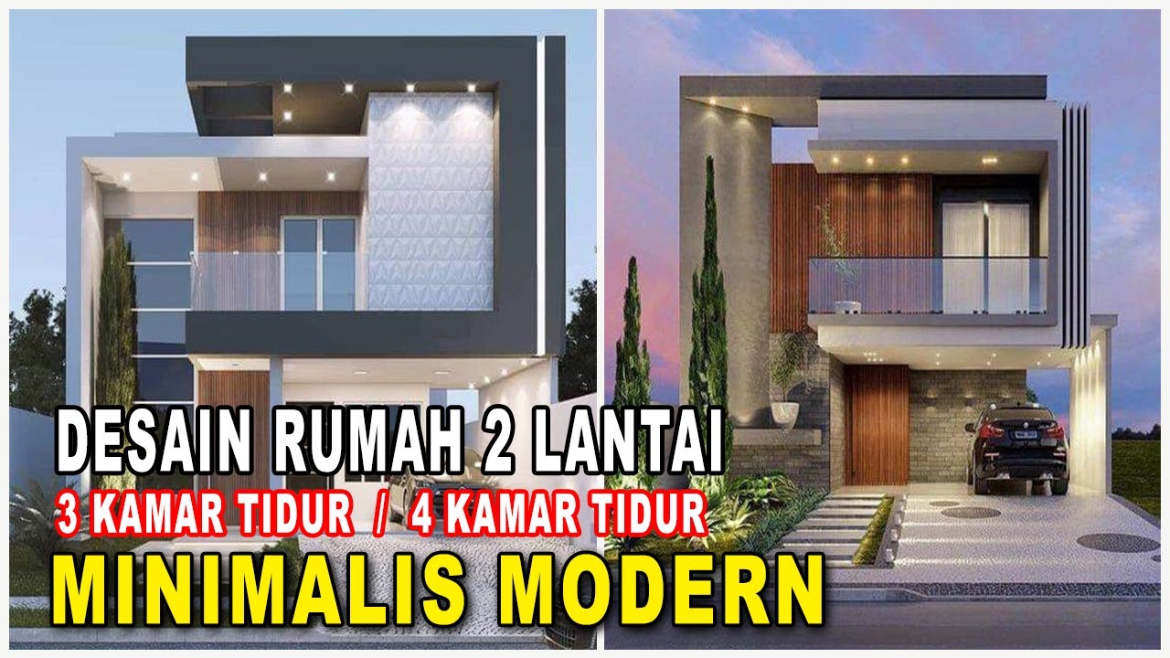 Desain Rumah  2 Lantai Minimalis  Modern 6x10  10x14 YouTube