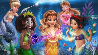 Disney Princesses in The Little Mermaid!  They become part of Ariel's world! | Alice Edit!