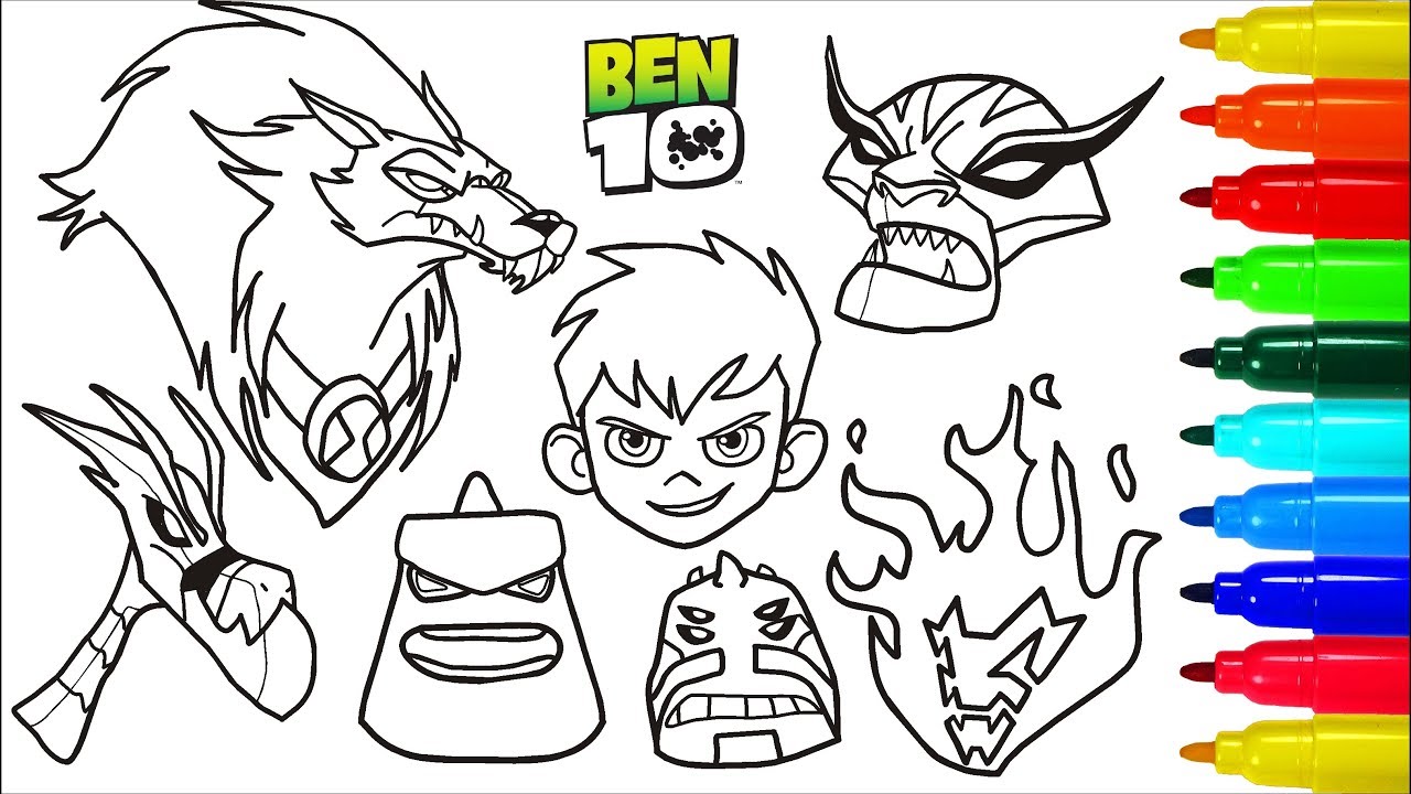 Printable Coloring Pages Ben 10 Coloring And Drawing
