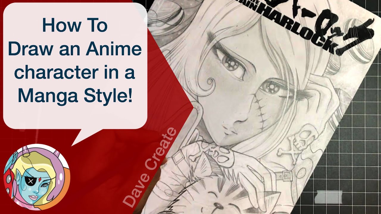 How to draw an anime character in a manga style! - YouTube