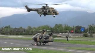 Despegue y pasadas bajas helicópteros Ejército de Chile Open Day Planeadores 2015