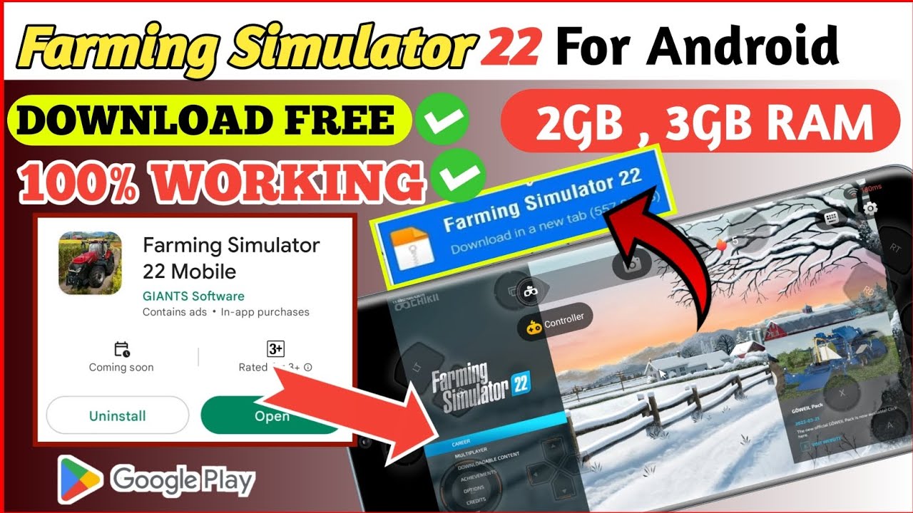 farming simulator 22 download Android 2023 | how to download farming simulator 22 in Android | FS22