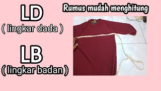 Lingkar badan dan lingkar dada // rumus menjahit